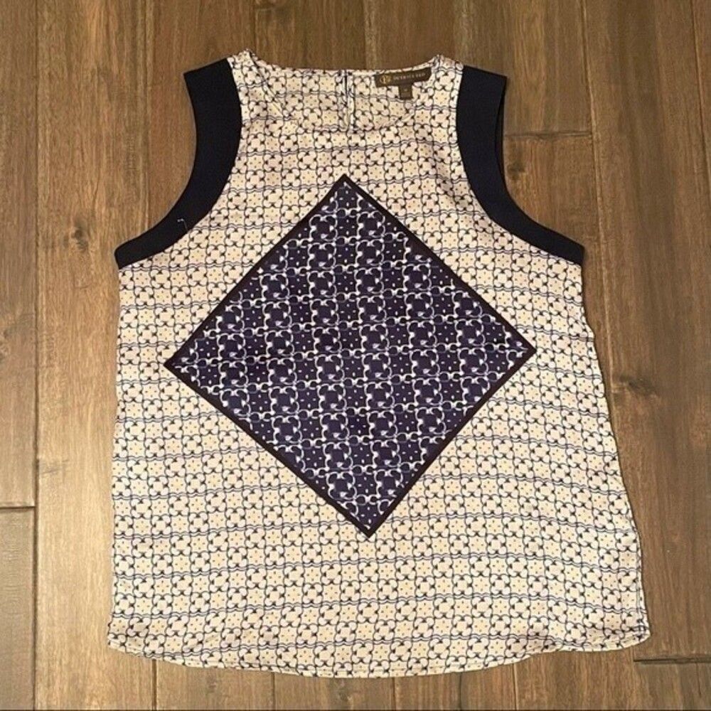 Outback Red Sleeveless Diamond Patterned Top Blouse M